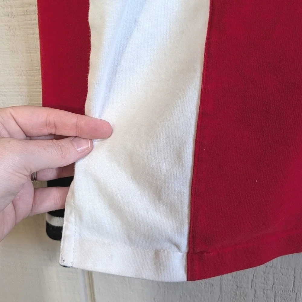 Polo Ralph Lauren Italia Rugby Shirt Red Big Pony Long Sleeve Custom Fit Large